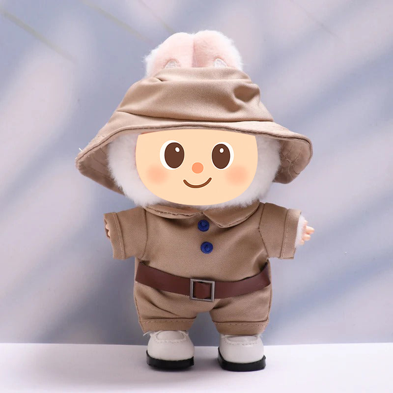 Explorer Outfit for Labubu – 2 or 3-Piece Adventure Set – Khaki or Black Style