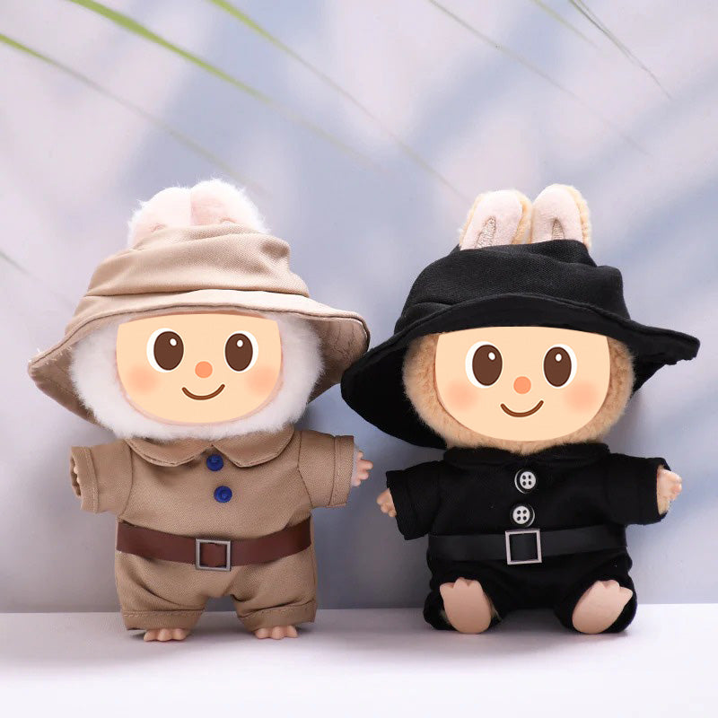 Explorer Outfit for Labubu – 2 or 3-Piece Adventure Set – Khaki or Black Style