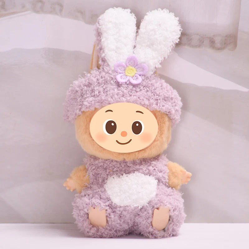 Handmade Animal Costume for Labubu-Style Dolls – Soft Plush Outfit for 15–17cm Figures