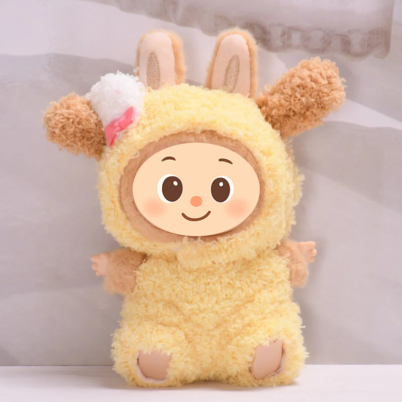 Handmade Animal Costume for Labubu-Style Dolls – Soft Plush Outfit for 15–17cm Figures