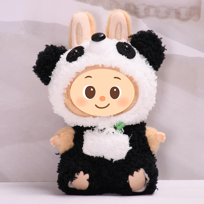 Handmade Animal Costume for Labubu-Style Dolls – Soft Plush Outfit for 15–17cm Figures