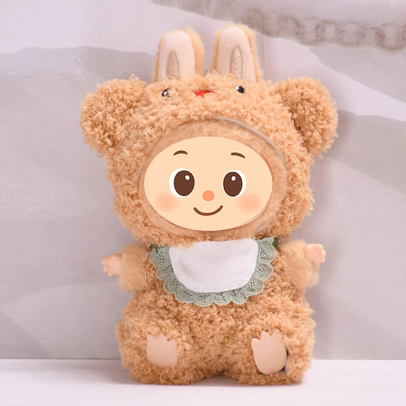 Handmade Animal Costume for Labubu-Style Dolls – Soft Plush Outfit for 15–17cm Figures