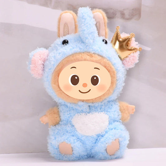 Handmade Animal Costume for Labubu-Style Dolls – Soft Plush Outfit for 15–17cm Figures