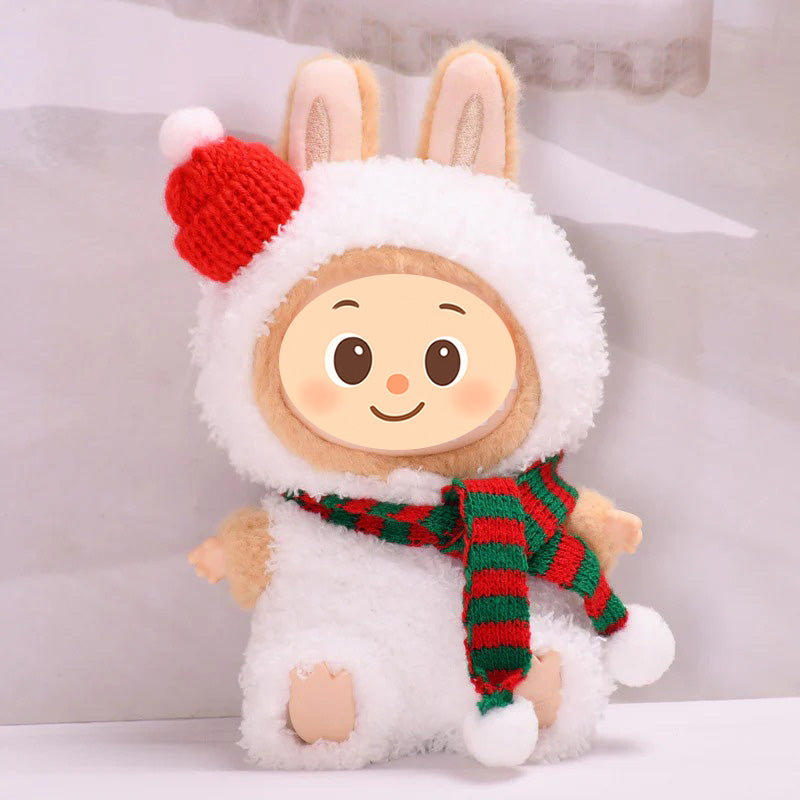 Handmade Animal Costume for Labubu-Style Dolls – Soft Plush Outfit for 15–17cm Figures