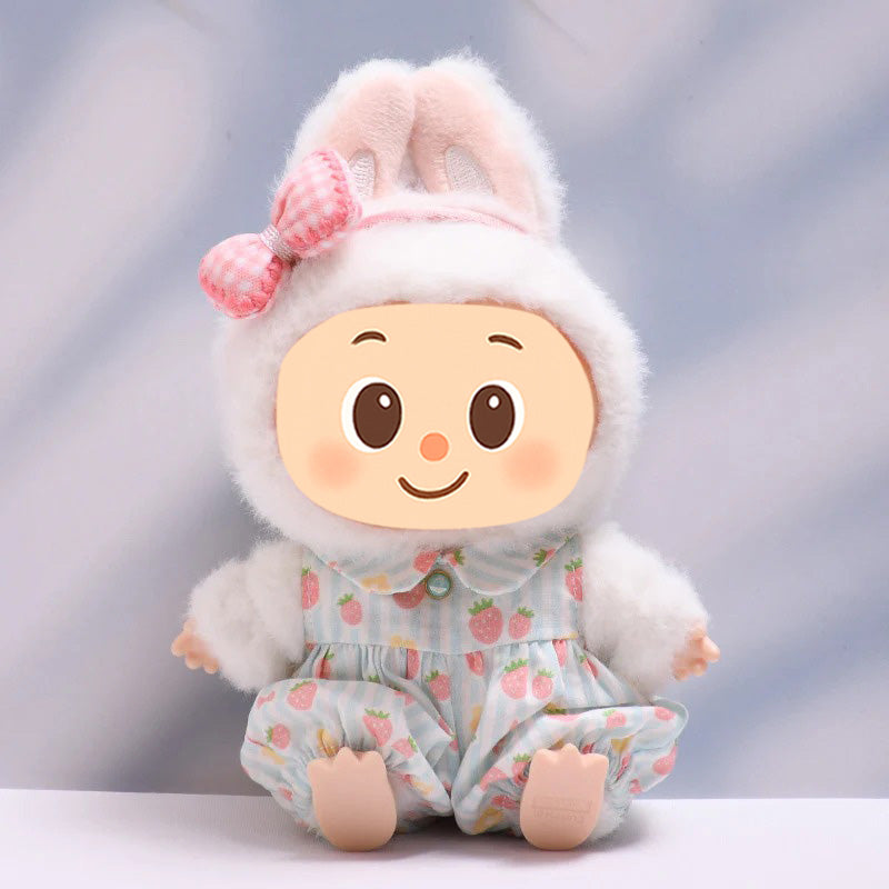 Handmade Clothes for Labubu – Strawberry-Themed Doll Outfit Set, 2 to 4-Piece Options for 15–17cm Dolls