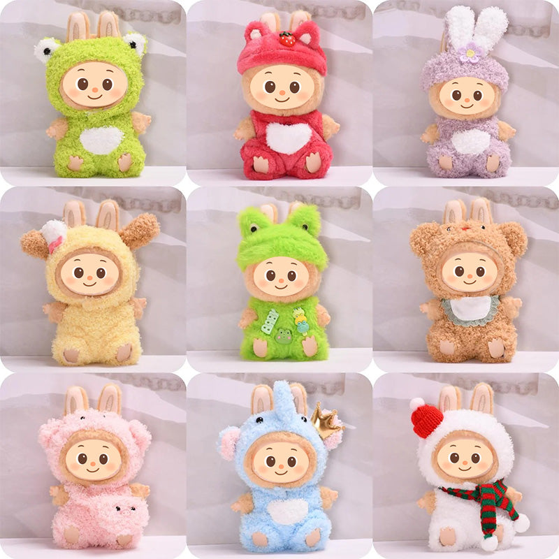 Handmade Animal Costume for Labubu-Style Dolls – Soft Plush Outfit for 15–17cm Figures