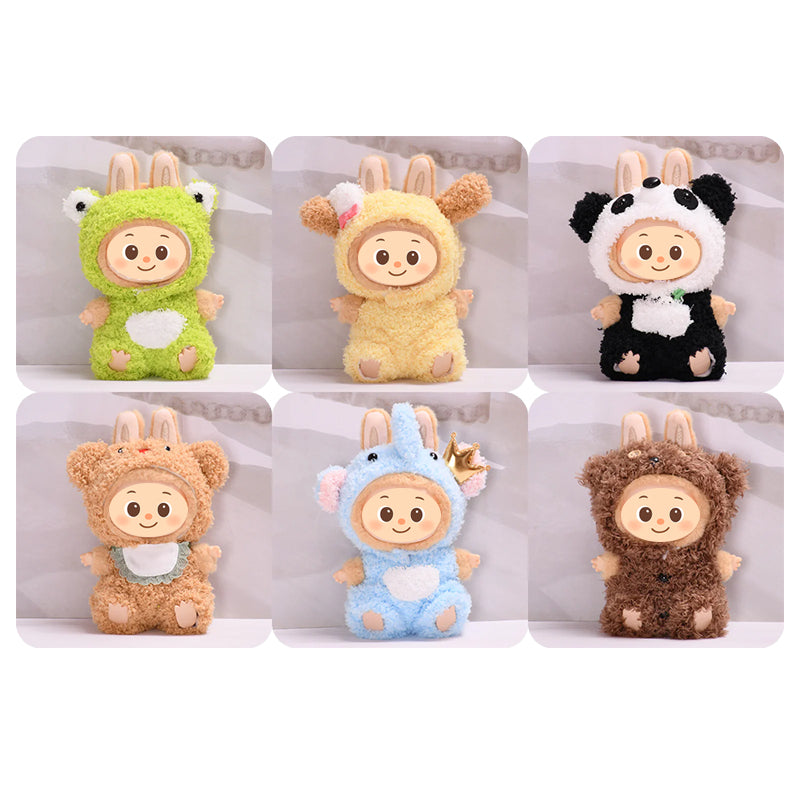 Handmade Animal Costume for Labubu-Style Dolls – Soft Plush Outfit for 15–17cm Figures