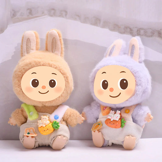 Fruit Suspender Pants for Labubu – Handmade Plush Strap Overalls Compatible with 15–17cm Labubu Dolls