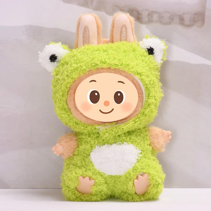 Handmade Animal Costume for Labubu-Style Dolls – Soft Plush Outfit for 15–17cm Figures