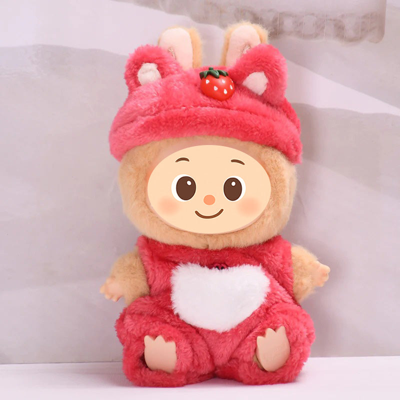 Handmade Animal Costume for Labubu-Style Dolls – Soft Plush Outfit for 15–17cm Figures