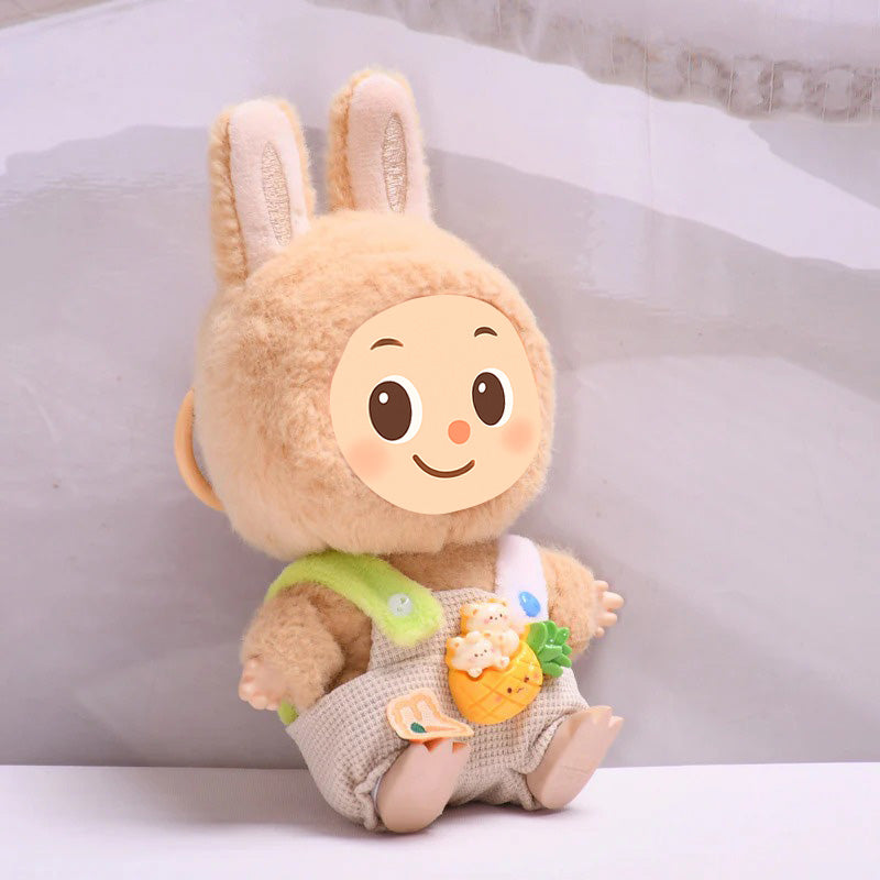 Fruit Suspender Pants for Labubu – Handmade Plush Strap Overalls Compatible with 15–17cm Labubu Dolls