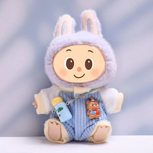 Adorable Romper Set for Labubu – 2 or 3-Piece Outfit – Includes Hat and Mini Bag Options