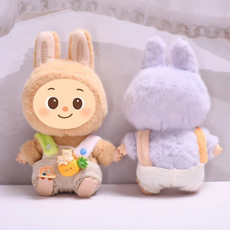 Fruit Suspender Pants for Labubu – Handmade Plush Strap Overalls Compatible with 15–17cm Labubu Dolls