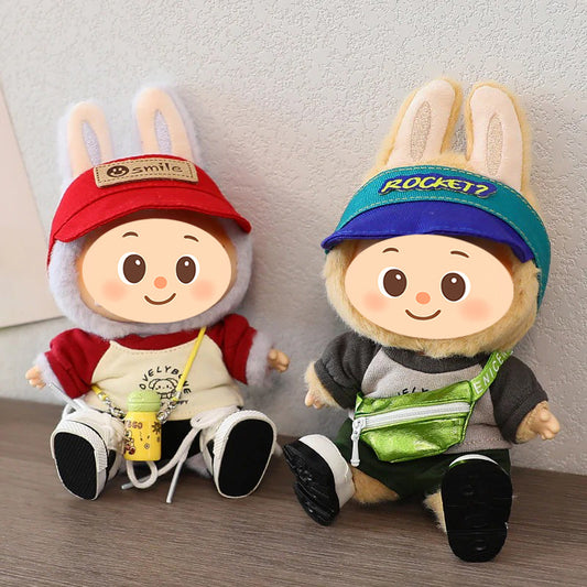 Stylish Casual Sport Outfits for Labubu-Style Dolls – Handmade Fashion Set for 15–17cm Figures