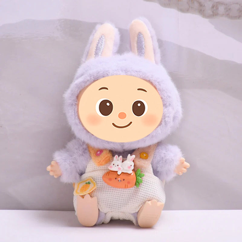 Fruit Suspender Pants for Labubu – Handmade Plush Strap Overalls Compatible with 15–17cm Labubu Dolls