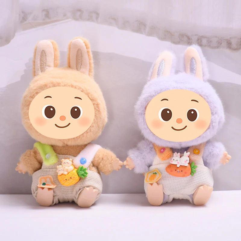 Fruit Suspender Pants for Labubu – Handmade Plush Strap Overalls Compatible with 15–17cm Labubu Dolls