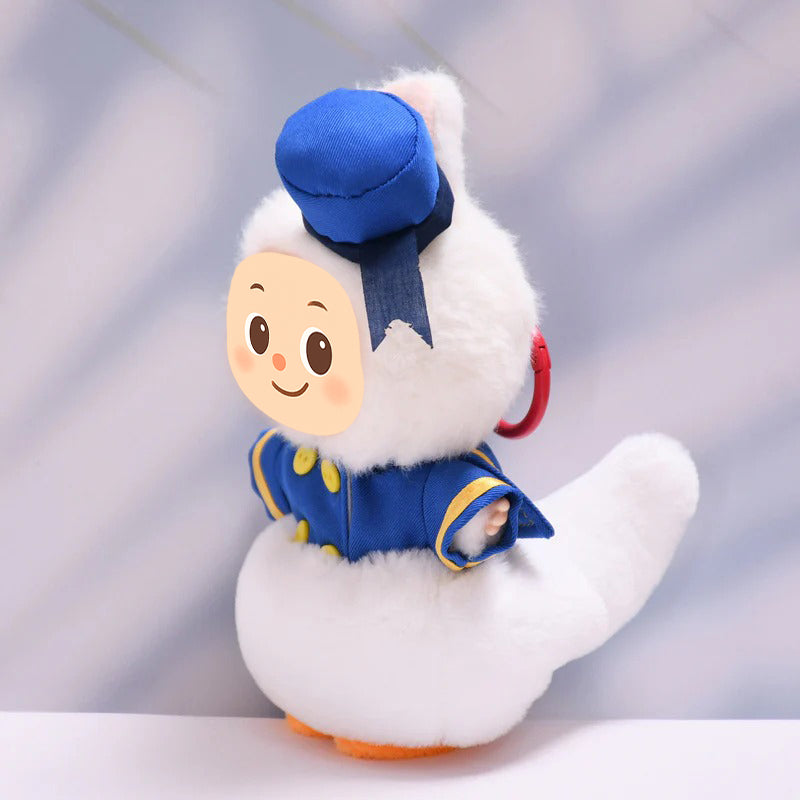 Handmade Duck Sailor Costume for Labubu-Style Dolls – Fits 15–17cm Figures