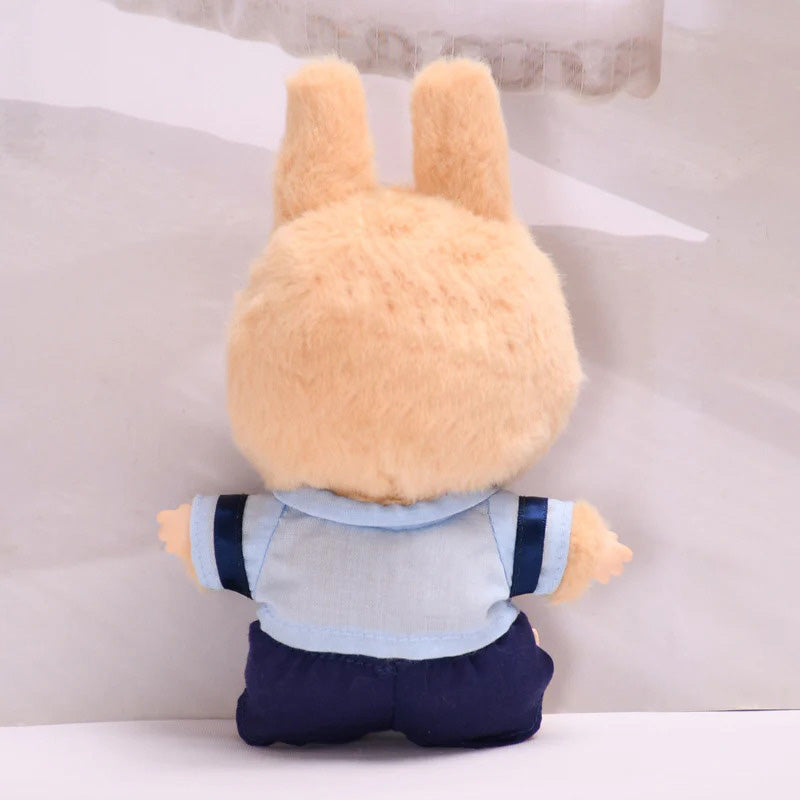 School Uniform Style Clothes for Labubu – 2-Piece Outfit Set Compatible with Labubu Dolls – Include Shirt and Skirt/Pants