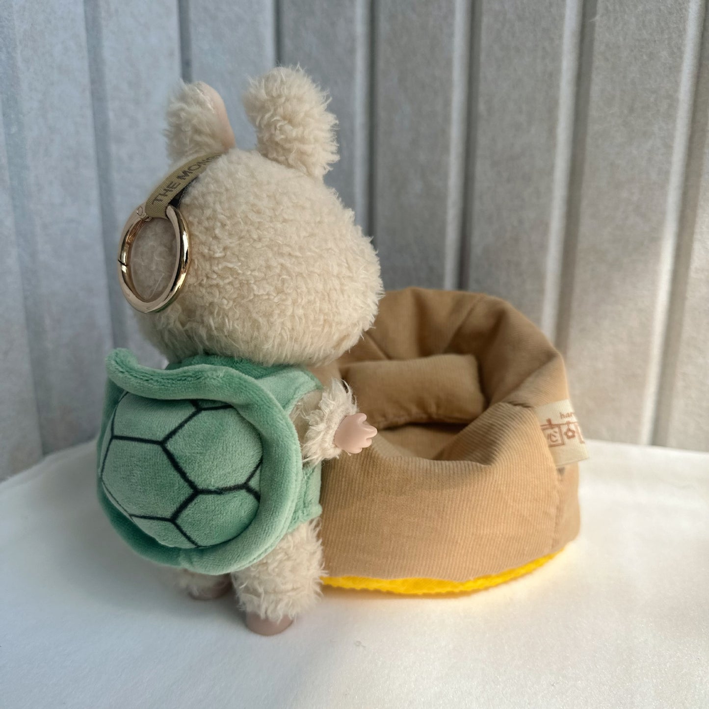 Handmade Turtle Costume Set for Labubu Dolls – Plush Outfit with Shell Backpack