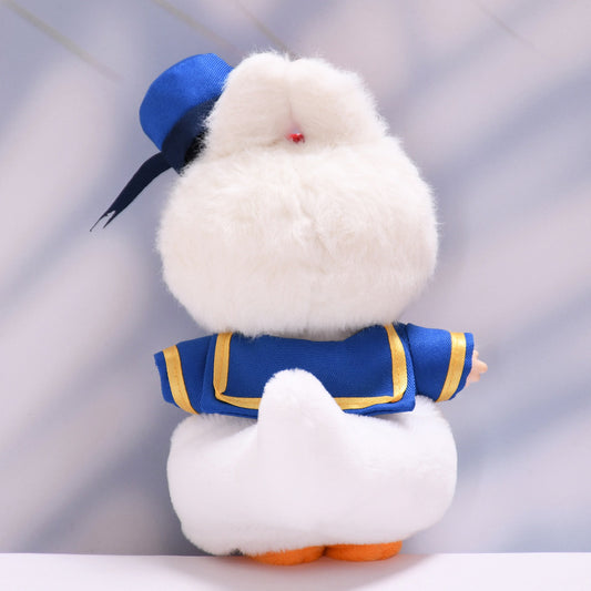 Handmade Duck Sailor Costume for Labubu-Style Dolls – Fits 15–17cm Figures