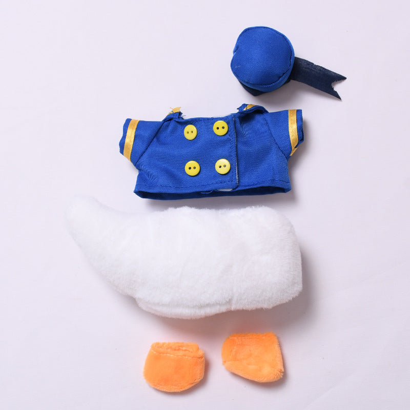 Handmade Duck Sailor Costume for Labubu-Style Dolls – Fits 15–17cm Figures