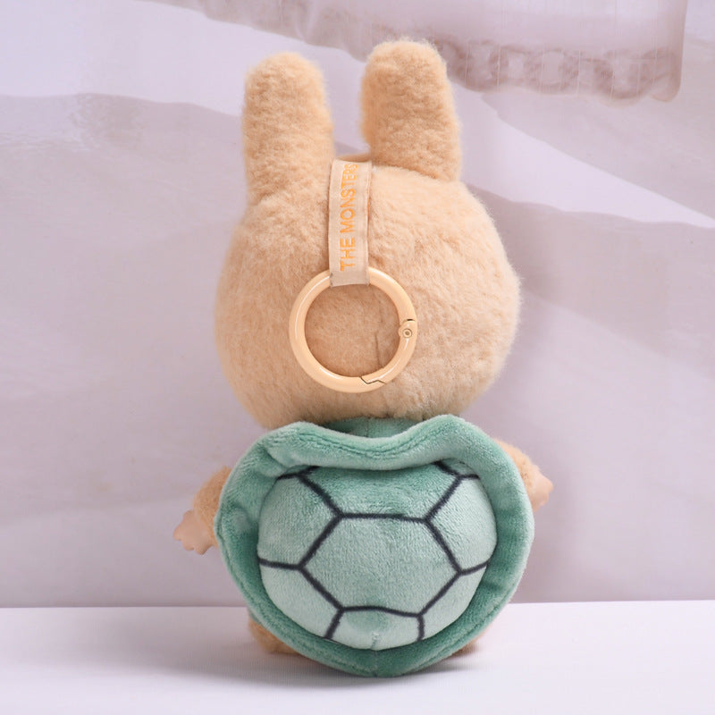 Handmade Turtle Costume Set for Labubu Dolls – Plush Outfit with Shell Backpack