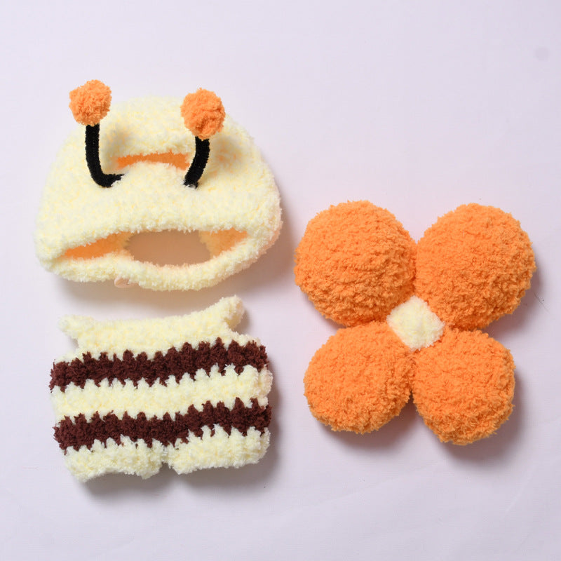 Luxury Handmade Bee Outfit for Labubu Dolls – 3-Piece Premium Plush Costume with Wings and Hat
