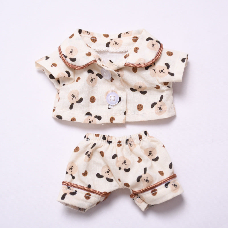 Soft Cotton Pajama Set – Sleepwear Outfit for Dolls Compatible with Labubu