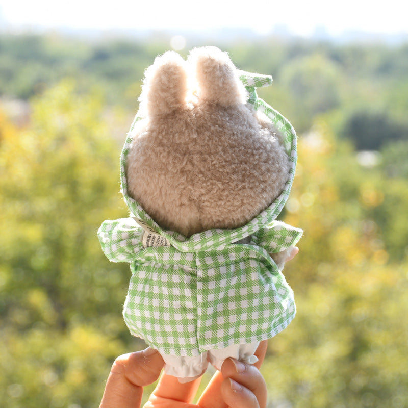 Gingham & Fruit Outfit 3-Piece Set for Labubu – Includes Headband, Top, and Pants