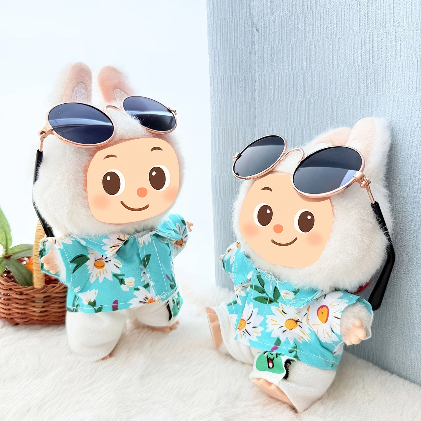 Summer Doll Outfit Set for Dolls Compatible with Labubu – 3-Piece & 5-Piece Beach Holiday Look