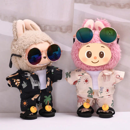 Summer Doll Outfit Set for Dolls Compatible with Labubu – 3-Piece & 5-Piece Beach Holiday Look