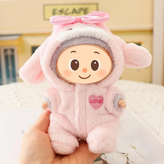 Plush One-Piece Rompers for Labubu-Style Dolls – Soft Fleece Outfits for 15–17cm Figures