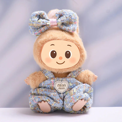 Parisian Tweed Outfit Set for Labubu – Handmade Designer-Style Clothes for 15–17cm Dolls