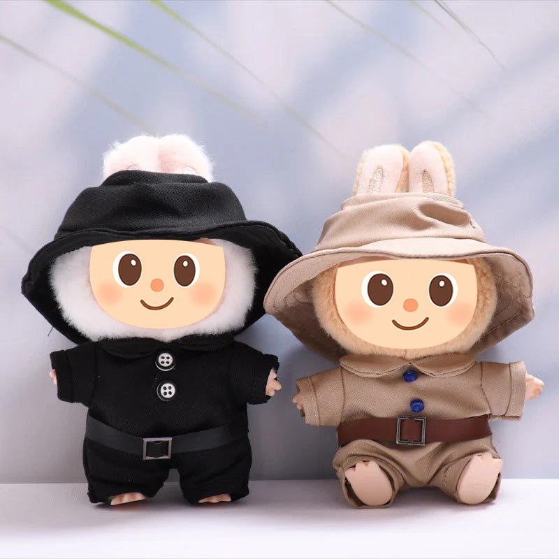Explorer Outfit for Labubu – 2 or 3-Piece Adventure Set – Khaki or Black Style
