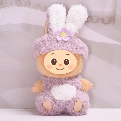 Handmade Animal Costume for Labubu-Style Dolls – Soft Plush Outfit for 15–17cm Figures