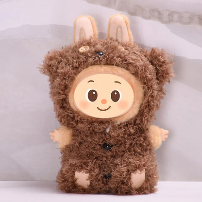 Handmade Animal Costume for Labubu-Style Dolls – Soft Plush Outfit for 15–17cm Figures