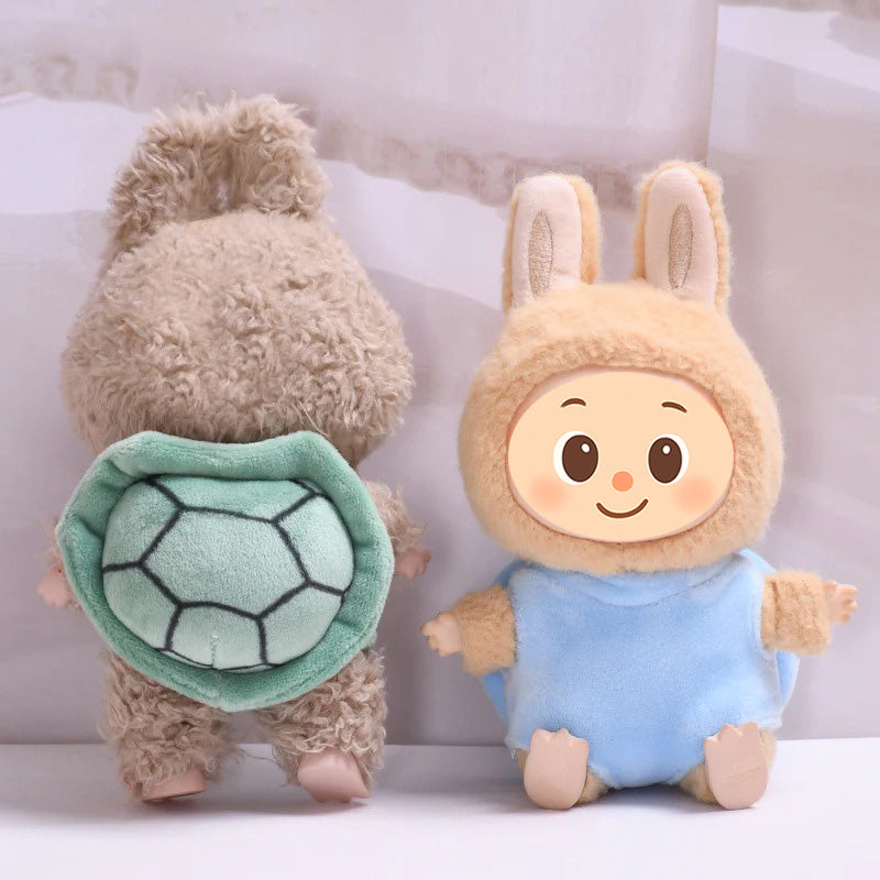 Handmade Turtle Costume Set for Labubu Dolls –  Plush Outfit with Shell Backpack