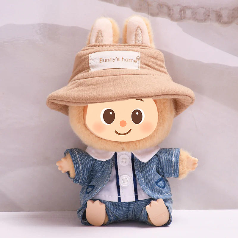 Trendy Casual Outfits for Labubu Dolls – Denim & Cotton Rompers and Jackets