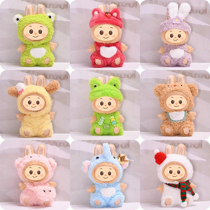 Handmade Animal Costume for Labubu-Style Dolls – Soft Plush Outfit for 15–17cm Figures