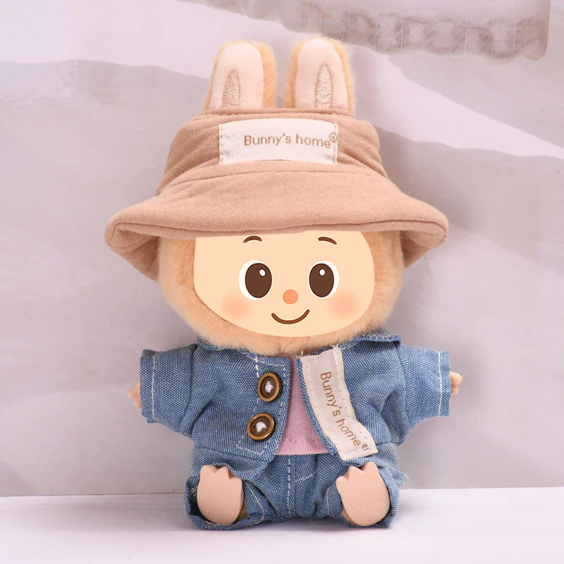 Trendy Casual Outfits for Labubu Dolls – Denim & Cotton Rompers and Jackets