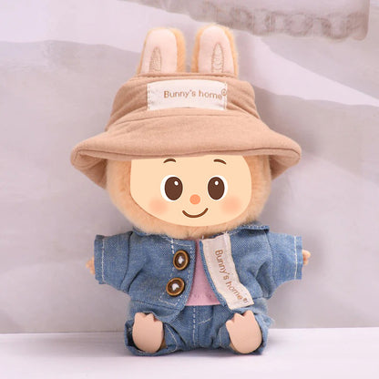 Trendy Casual Outfits for Labubu Dolls – Denim & Cotton Rompers and Jackets