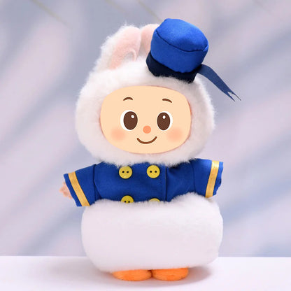 Handmade Duck Sailor Costume for Labubu-Style Dolls – Fits 15–17cm Figures