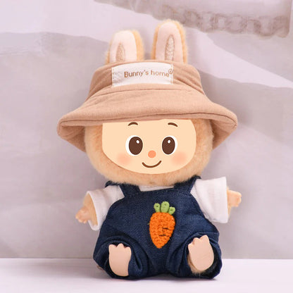 Trendy Casual Outfits for Labubu Dolls – Denim & Cotton Rompers and Jackets