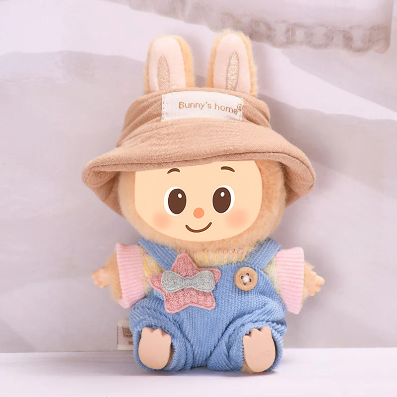 Trendy Casual Outfits for Labubu Dolls – Denim & Cotton Rompers and Jackets