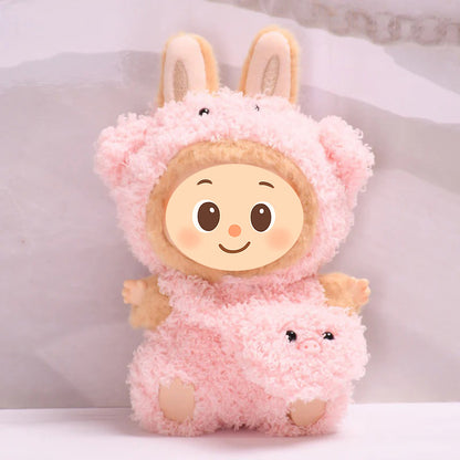Handmade Animal Costume for Labubu-Style Dolls – Soft Plush Outfit for 15–17cm Figures