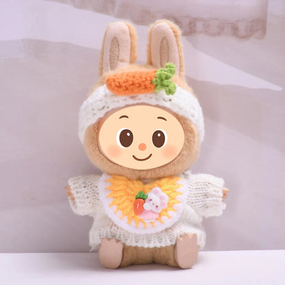 Handmade Knit Outfits for Labubu – 3-Piece Cute Sweater & Headband Set – Adorable Styles Fit Labubu Dolls