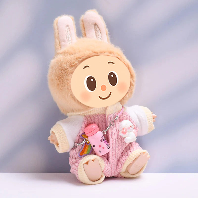 Adorable Romper Set for Labubu – 2 or 3-Piece Outfit – Includes Hat and Mini Bag Options