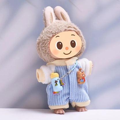 Adorable Romper Set for Labubu – 2 or 3-Piece Outfit – Includes Hat and Mini Bag Options