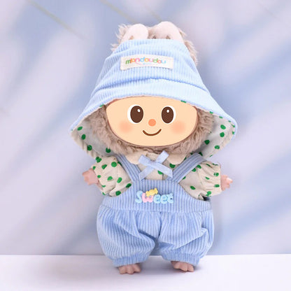 Handmade 3-Piece Outfit Set for Labubu-Style Dolls – Soft Cotton Fashion Fit for 15–17cm Figures