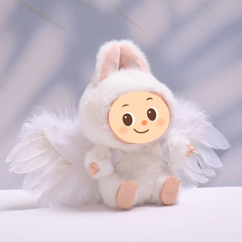Feather Wings for Labubu-Inspired Dolls – Handmade Angel & Dark Angel Back Accessories in Black or White